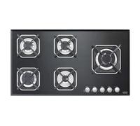 Lofra Cocina A Gas Marte Hgn950 90Cm Acabados De Vidrio Negro 5 Fuegos
