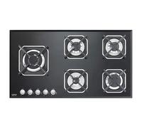 Lofra Cocina A Gas Marte Hgn9B0 90CM 5 Fuegos Terminaciones De Vidrio Negro