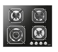 Lofra Cocina De Gas Mercurio HGN6G0 60Cm Acabado En Cristal Negro 4 Fuegos