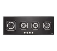 Lofra Cocina A Gas Vega Hgn190 112Cm 4 Fuegos En Línea Vidrio Negro