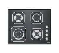Lofra Cocina De Gas Mercurio Hgn6H0 60Cm 4 Fuegos Terminaciones En Vidrio Negro