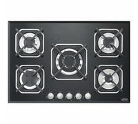 Lofra Cocina De Gas Sirio Hgn7E0 75Cm Acabado En Vidrio Negro 5 Fuegos