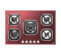 Lofra Cocina De Gas Sirio Hgr7E0 75Cm 5 Fuegos Acabado De Vidrio Rojo