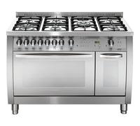 Lofra Curva Csd126gv+E/2Ci Cocina 120Cm 7 Fuegos Doble Horno Inox Satin Ce.