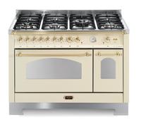 Lofra Dolce Vita Rbid126Mft+E/2Aeo Cocina 120Cm 62010013 Marfil/Latón 7 Fuegos