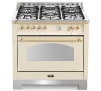 Lofra Dolce Vita Rbig96Mft/Ci Cocina 90Cm Marfil/Latón 5 Fuegos Ce.A 60060038