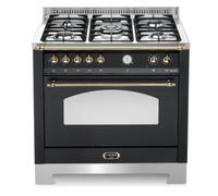 Lofra Dolce Vita RNMG96MFT/CI Cocina 90Cm Negra/Latón 60060037 5 Fuegos