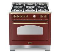 Lofra Dolce Vita Rrg96Mft/Ci Cocina 90Cm Rojo Burdeos/Latón 60060039 Ce.A