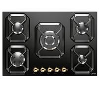Lofra Cisne HRNM7A0 Quemador Encimera 70X50 Negro 5 Fuegos Triple Corona