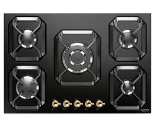 Lofra Dolcevita Hrnm7A0 Cocina 70Cm Negro Triple Corona 5 Fuegos