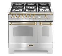 Lofra Dolce Vita Rbid96Mfte/Ci Cocina 90Cm Marfil/Latón 5 Fuegos 60220023