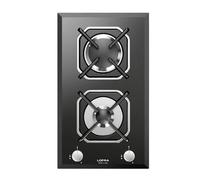 Lofra Cocina A Gas Diadema Hgn320 30Cm 2 Fogones Acabado En Vidrio Negro