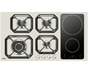 Lofra Hlbi9G2I Cocina 90X50 Marfil 3 Fuegos Tripla Corona 2 Inducción