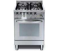 LOFRA P66MF/CI Cocina Inox 60Cm 4 Fuegos Horno Eléctrico Multifunción
