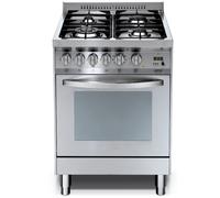 LOFRA P66MF/CI Cocina Inox 60Cm 4 Fuegos Horno Eléctrico Multifunción