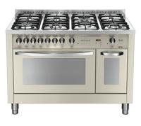 Lofra PBID126GV + Y / 2CI Cocina Marfil/Inoxidable 120CM 2 Hornos 7 Llamas Ce.a