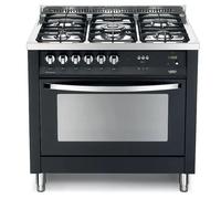 Lofra Pnmg96Gvt/C Cocina 90Cm Negro Mate Horno De Gas Ventilado 5 Fuegos Inox