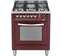 Lofra Pr76Mft/C Cocina Rainbow 70Cm Burdeos Horno Eléctrico 5 Fuegos Gas