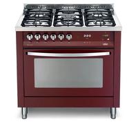 Lofra Prg96Gvt/C Cocina 90Cm Horno A Gas Ventilado 5 Fuegos Rojo Burdeos