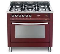 LOFRA PRG96MFT/C Cocina 90Cm 5 Fuegos Horno Eléctrico Ventilado Rojo Burdeos