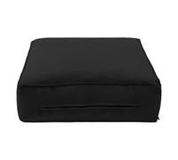 Loft 25 Cojín de Suelo Acolchado, Medida 60 x 60 x 20 cm, Cojín Suelo Cuadrado, Cojines para Palets, Banco, Silla y Suelo, Asiento Cómodo Decorativo para Interior (Negro)
