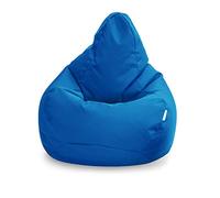 Loft 25 Puff Pera Gamer | Silla Puff Pera para Exteriores Interiores Sala | Resistente Al Agua | Limpieza Fácil | Diseño Ergonómico para Soporte del Cuerpo | Durable Y Cómoda (Marroquí Azul, Puff)
