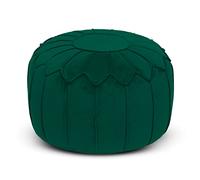Loft 25 Reposapiés Puff Redondo | Comodo reposapies Salon Y Dormitorio para Adultos | Diseño Ergonómico Bean Bag para Horas De Relajación | Ligero Puf con Relleno Incluido (Bosque)