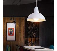Loft Duradero Almacén Industrial de América del Norte Artes Creativas Restauración de Formas Antiguas Vestido Negro de una Sola Cabeza Lámpara Colgante Lámpara de araña con Pantalla de luz (Color: