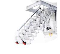 Loft - Escalera telescópica eléctrica invisible para montar en la pared, plegable, con pasamanos para uso doméstico y comercial con pasamanos (Wei, 80/120 cm)