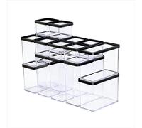 LOFT Food storage container - set of 19 transparent/black