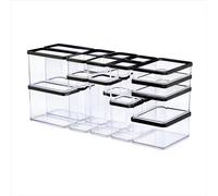 LOFT Food storage container - set of 24 transparent/black