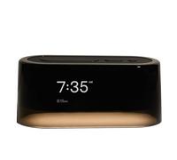 Loftie Reloj despertador inteligente para dormitorio, reloj despertador con luz, altavoz Bluetooth, ruido blanco, sonido natural, luz nocturna, modo opaco, reloj inteligente alimentado por pilas