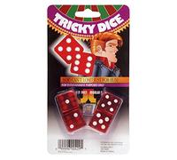 Loftus Mago Complicado Ganar Siempre 4Pc Dados 0.5" Primer Plano Truco De Magia, Rojo Blanco