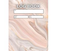 Log Book: 7-Column, Large Multipurpose Record Keeper for Mileage, Orders, Daily Activity, Time Tracking, Inventory, Income, Expenses, and More- 8.5” ... and 100 Numbered Log Pages: Design: Marble