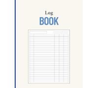 Log Book: Perfect for bookkeeping, project tracking, expense logs, or business records - ideal for office or personal use.