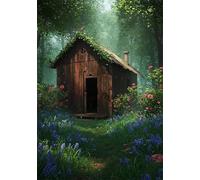 Log Cabin 1200 Piece Jigsaw Puzzles for Adults, Colourful, Challenging & Brainteasing Adult Puzzles 1200 Pieces Lavender, Fun jigsaws for The Whole Family 30x20 Inch