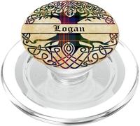 Logan Clan Tartán Árbol de la Vida Apellido Escocés PopSockets PopGrip para MagSafe