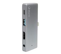 Logan GO 4K Hub Compacto: USB 3.0, Type-C, HDMI y Audio 3.5mm - Compatible con PC, Mac, iOS, Android, Laptop y Smartphone
