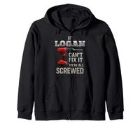 Logan Name If Cant Fix It Personal Man Marido Handy Manly Sudadera con Capucha