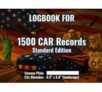 Logbook for Car - 1500 Records Standard Edition: Mileage Log Book and Travel Records: This trip tracking mileage logbook is perfect for everyday ... - 8.25″ × 6″ glovebox-friendly design