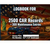 Logbook for Car - 2500 Records Maintenance Edition: Car Maintenance History and Service Records for Long-Term Care: This car maintenance log book is ... upkeep - 8.25″ × 6″ glovebox-friendly format