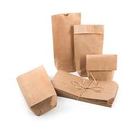 Logbuch-Verlag 25 bolsas de papel kraft 10,7 x 22 x 4,2 cm marrón con suelo - embalaje natural para regalos recuerdos hacer un Calendario de Adviento