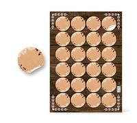 Logbuch-Verlag 96 pegatinas de estilo bohemio vintage, pegatinas en blanco para escribir, etiquetas con nombre, etiquetas para regalos de invitados, decoración