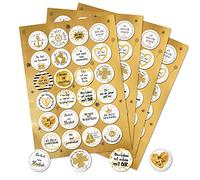Logbuch-Verlag 96 pegatinas para regalo de cumpleaños en color dorado, blanco y negro