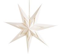 Logbuch-Verlag Estrella de papel grande, color blanco crema, XXL, decoración de Navidad, 45 cm