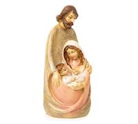 Logbuch-Verlag Figura de belén moderna Sagrada Familia María José Jesús, decoración, 17 cm, Navidad