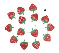 Logbuch-Verlag Guirnalda de fresas de papel natural, 183 cm, hecha a mano en Nepal, decoración de verano, decoración de cocina, jardín, fiesta de cumpleaños, decoración de pared, color rojo sostenible