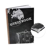 Logbuch-Verlag Libro de registro de huéspedes blanco y negro DIN A4 de tapa dura y hojas blancas para apartamentos, casa de vacaciones u hoteles - libro internacional de huéspedes