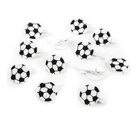 Logbuch-Verlag Pack de 12 pinzas de madera niños con balón de fútbol blanco y negro - decoración cumpleaños fútbol - decoración cumpleaños infantil