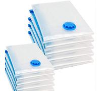 logei bolsa de vacío bolsa de almacenamiento bolsa de ropa Aspiradora ahorradora de espacio para edredones y ropa (6 partes 40x60 cm)